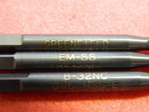 Greenfield  84660 em ss spiral flute taps  8/32 nc h6 3 flute for sale