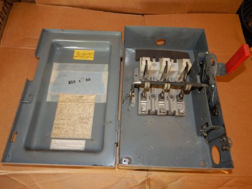 Cutler Hammer 60 Amp 3 Pole 600 Volt Fusible Disconnect Switch DH362U