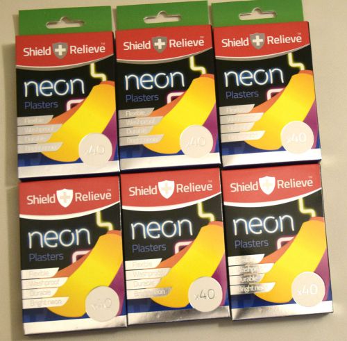 24 X PACKS NEON PLASTERS FLEXIBLE WASHPROOF DURABLE BRIGHT NEON