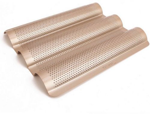Non stick baguette french bread loaf tray 4 rolls bread baking pan 26.8x24.1cm for sale