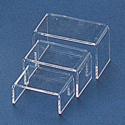 Multi-Purpose 3 Piece Acrylic Riser Display Set 5 1/4&#034;-7 1/4&#034;W 2 1/2&#034;-4 1/2&#034;H S1