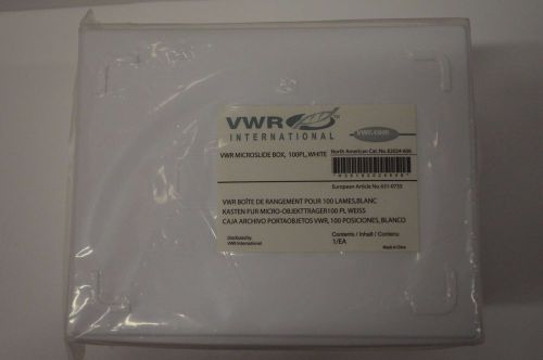 VWR Microslide Box, 100PL, White Cat# 82024-606 H35182024606 # 631-0735
