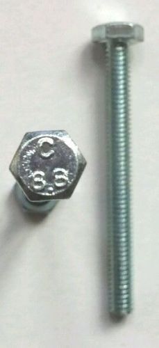 M6 - 1.00 x 35 mm (ft) coarse class 8.8 hex cap screw (bolt) zinc plated pk 100 for sale