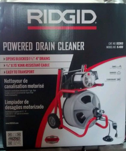 RIDGID POWERED DRUM DRAIN CLEANER 75&#039; CABLE SNAKE