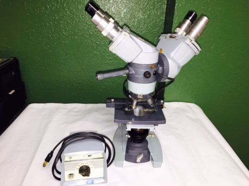 American Optical AO Spencer Lab Microscope with 2 Lenses &amp; 3 Objectives
