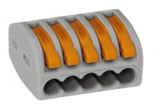 Wago 222-415 LEVER-NUTS 5 Conductor Compact Connectors 40 PK by Wago