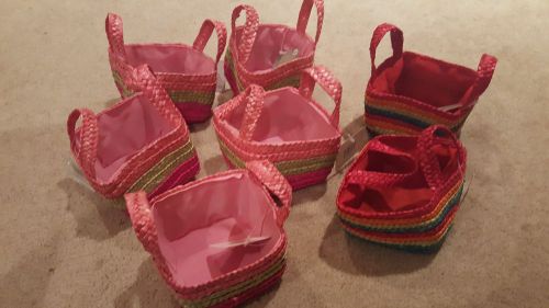 Small multi-color Organizing Storage Baskets NWT LOT of 7 4in x 4in x 3in
