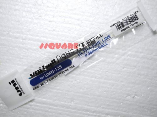 12 UMR-83 Refills for Uni-Ball Signo 0.38mm Rollerball Pen UMN-138, Blueblack