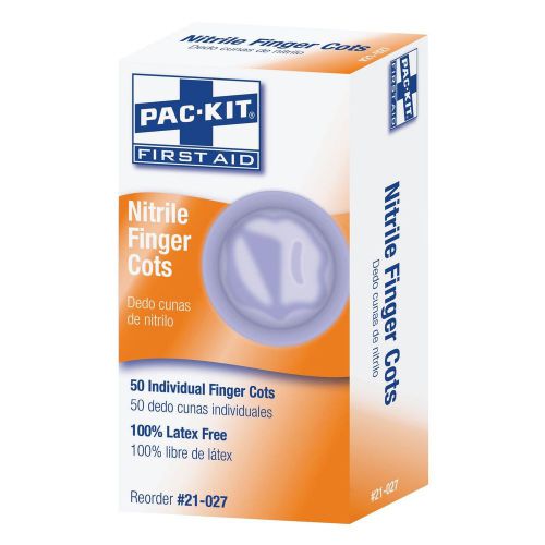 Pac-kit by first aid only 21-027 nitrile finger cot (box of 50) 738743210270 for sale