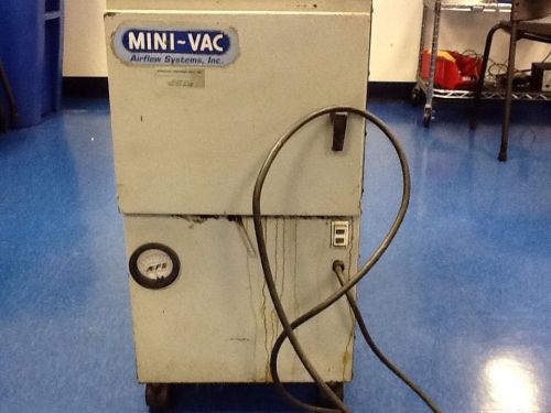 Mini-Vac. Air Flow Systems,Inc. Air Filtration Unit. Dust Mist Collector.  HEPA.