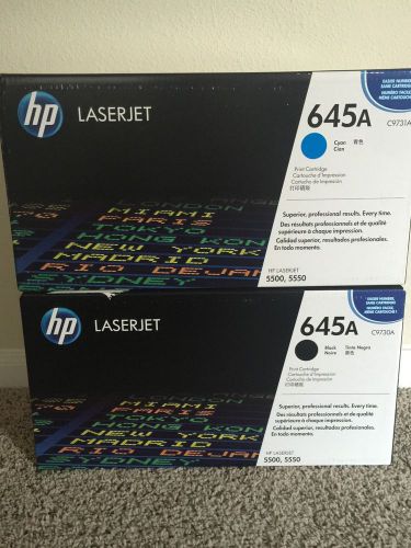 2 NIB Genuine HP Color Toner Cartridges - 645A - C9730A &amp; C9731A