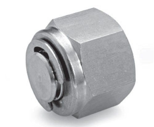Ham-Let Stainless Steel 316 Let-Lok Compression Fitting, Plug, 1/2&#034;