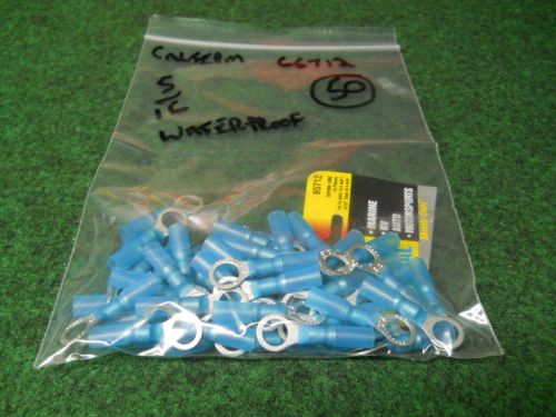 5/16&#034; Ring WaterProof Terminals 65712 Blue 16-14 AWG Connector stake lot of 50