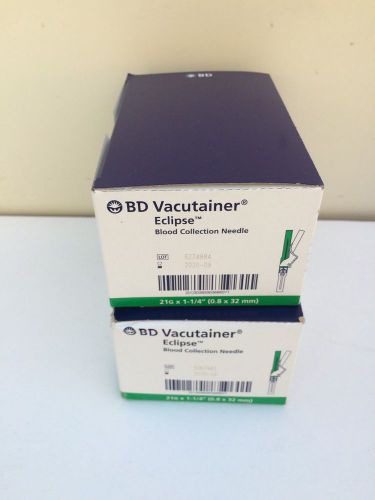 2 BD VACUTAINER ECLIPSE BLOOD COLLECTION NEEDLES 21G 48/Box EXP 2020
