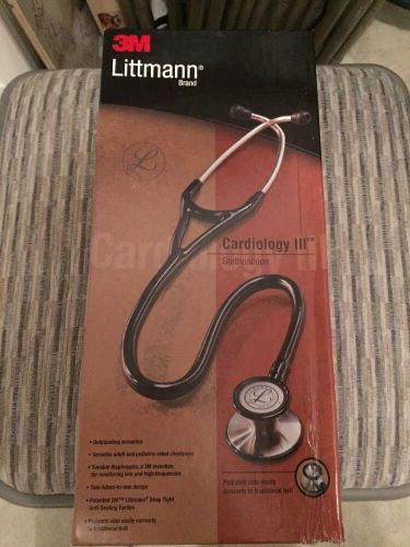 3M Littmann Cardiology III Stethoscope,  Black Tube 27&#034; MODEL # 3128