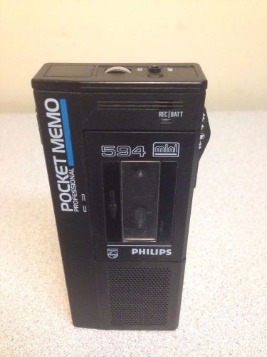 Philips Pocket Memo Professional Voice Recorder Model 594 Mini  - Works great!