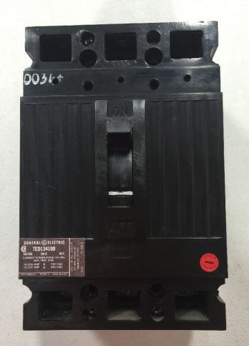 General electric ge ted134100 circuit breaker 3 pole 100 amp 480vac for sale