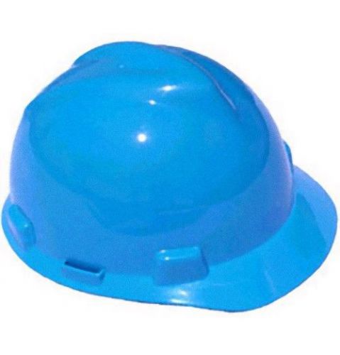 Msa v-guard women hard hat with pin lock suspension - size small blue for sale