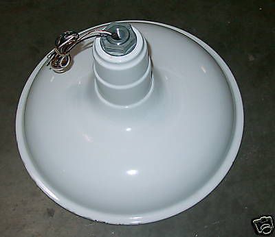 Classic Dome 16&#034; Industrial Lighting Fixture White wRim