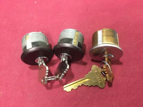 Unknown brand, schlage sc1 keyway 1&#034; mortise cylinders, set of 3 - locksmith for sale