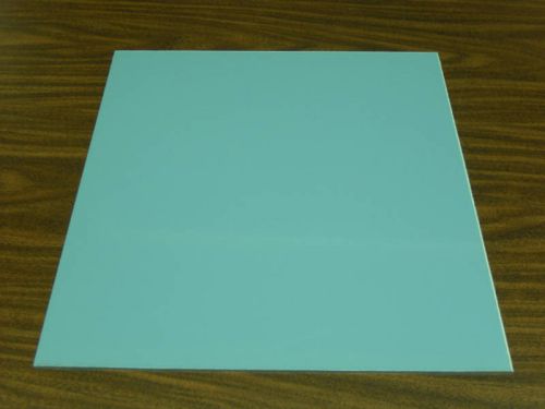 2 blue/green color hi-impact styrene plastic sheet 17&#034;x16&#034;x3/16&#034; smooth finish for sale
