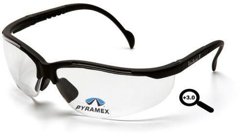 Lot of 3 safety glasses pyramex v2 readers + 3.0 clear for sale