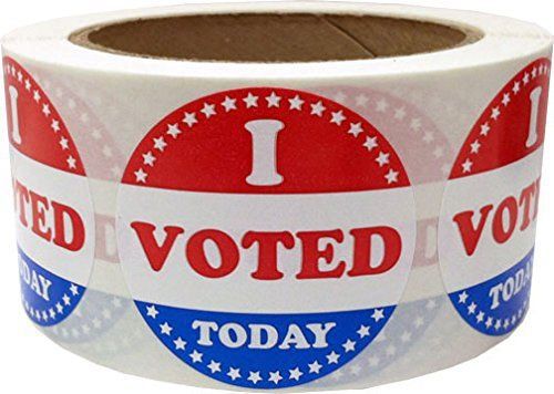 2&#034; Inch Round I Voted Today Stickers - 500 Adhesive Election Labels - Apparel...