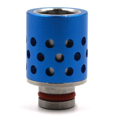 510 atomizer tank vapor vape metal plexi mouthpiece drip tip two parts v7 blue for sale