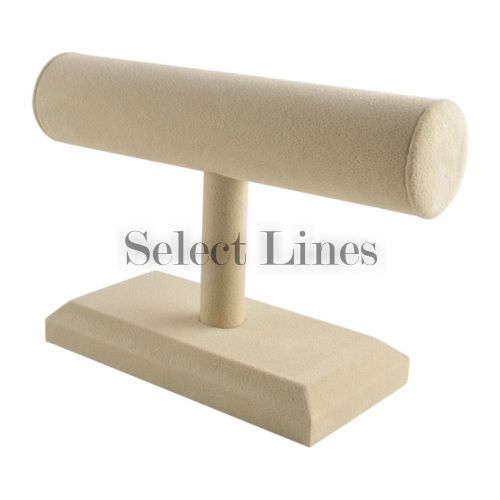 NEW Beige Suede Bracelet T-Bar Jewelry Display Bangle