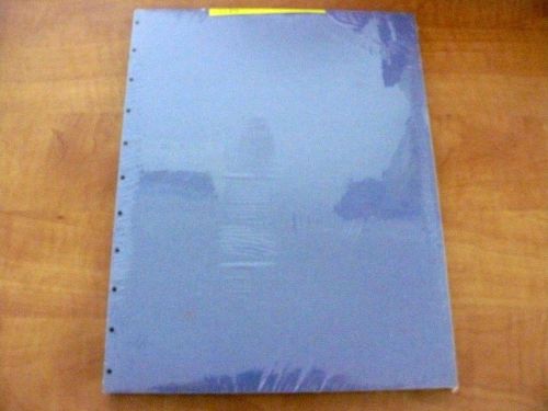 Linen Cover, Square Corner, Velobind, Blue, 11&#034; x 8.5&#034;, 45ct