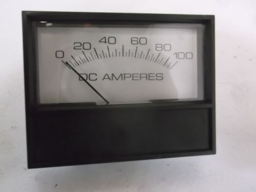 PANEL METER 0-100 DC AMPERES *NEW OUT OF BOX*