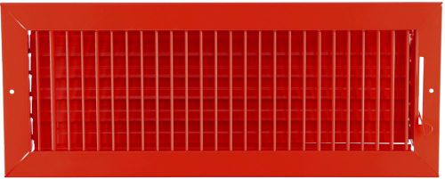 18w&#034; x 6h&#034; ADJUSTABLE AIR SUPPLY DIFFUSER - HVAC Vent Duct Cover Grille [Red]