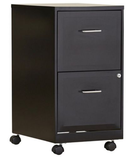 Legal Size File Cabinet 2 Drawer Black Lock Home Office Drawer Storage Mobile
