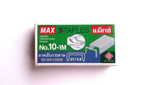 1000 STAPLES MAX STAPLER STAPLES NO 10 - 1M 5 MM OFFICE SUPPLIES ACCESSORIES