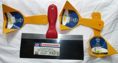3 Homax Inside Corner Drywall Tools &amp; Marshalltown 10&#034; Blue Steel Taping Knife