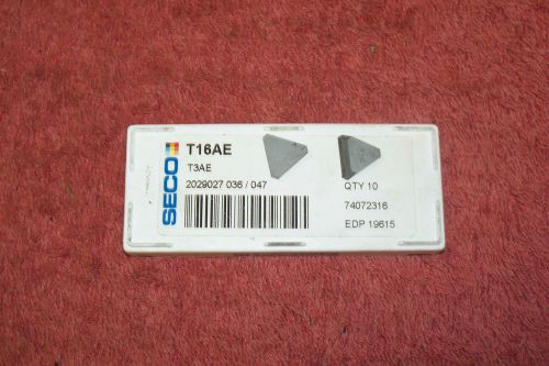 SECO    CARBIDE INSERTS     T3AE    PACK OF 10