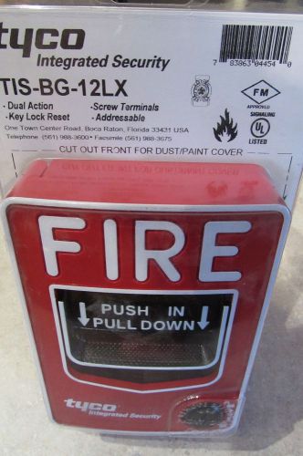 Firelite Tyco TIS-BG-12LX Dual Action Addressable Fire Alarm Pull Station - NIB
