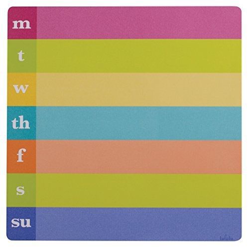 Lulalu Stripe Weekly Paper Pad that Grips, 10 x 10-inches (LU-P952)