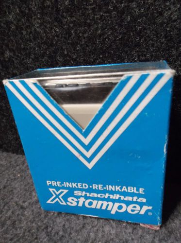 NEW Xstamper DRAFT Stamp Pre-Inked Re-Inkable Water Proof Non-Toxic 2.5&#034; Tall