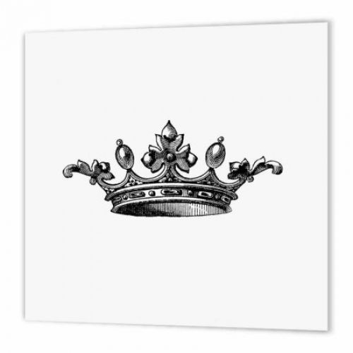 3dRose Majestic Crown Black And White Drawing - Royal Tiara-like Crown - Art -