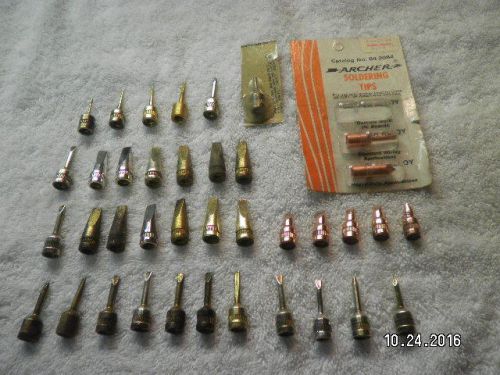 Lot Of &#034;38&#034; NOS Iron Clad Gold &amp; Copper Plated Soldering Iron Tip