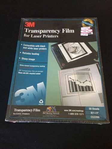 3M Transparency Film CG3300 for Laser Printers 50 Sheets Sealed 8 1/2&#034; X 11&#034; #2
