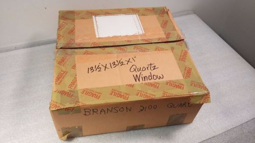 Branson 3100 Clear Fused Quartz Window 340x340x25.4mm  13.5x13.5x1&#034;