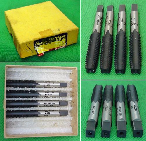 4 hanson hss 5/16&#034;-14  hand taps machinist gunsmith threading tapping tools lot for sale