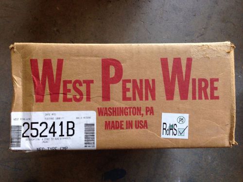1000&#039; West Penn 25241B 4 COND 22 (7X30) BARE CMP Wire Cable