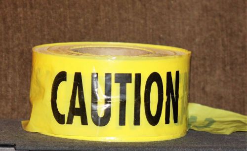Yellow Caution Tape 3 Inches Wide- Mostly Full Roll -Weighs just Over 2 Pounds
