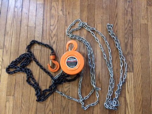 Haulmaster 1 ton manual chain hoist vertical lifing compact and portable 69338 for sale