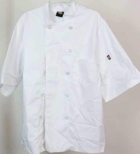 Dickies men&#039;s donatello short sleeve classic chef coat, white, large {or6 y54-o for sale