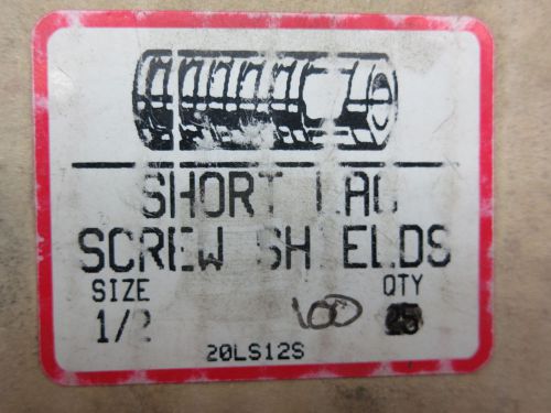 Short Lag Screw Shields Size 1/2&#034; (Box of 100) *Free Shipping
