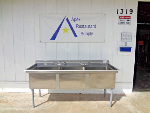 3 compartment stainless sink #1590 for sale
